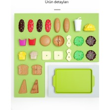 Luxıxı 8 Parça Çocuk Ev Oyuncak Mini Burger Patates Kızartması Batı Mutfak Seti Simülasyon Gıda Modeli (Yurt Dışından)
