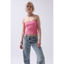 AYDOGANTICARET44 Straplez Dokulu Crop