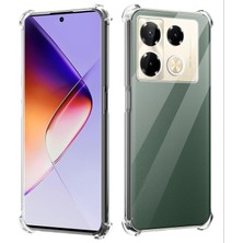 Kzy Infinix Note 40 Pro 5g Kapak Kamera Korumalı Airbag Antishock Köşe Korumalı Şeffaf Silikon Kılıf