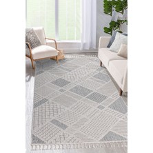 Bukleli Modern Iskandinav Bej Krem Makine Halısı Yolluk Antre Mutfak Salon Oturma Odası Koridor Sisal
