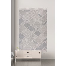 Bukleli Modern Iskandinav Bej Krem Makine Halısı Yolluk Antre Mutfak Salon Oturma Odası Koridor Sisal