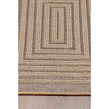 Bukleli Modern Iskandinav Bej Krem Makine Halısı Yolluk Antre Mutfak Salon Oturma Odası Koridor Sisal