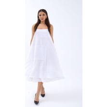 AYDOGANTICARET44 7325 Elbise-Beyaz