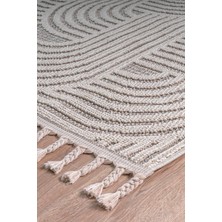 Bukleli Modern Iskandinav Bej Krem Makine Halısı Yolluk Antre Mutfak Salon Oturma Odası Koridor Sisal