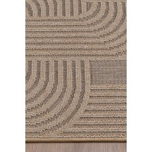 Bukleli Modern Iskandinav Bej Krem Makine Halısı Yolluk Antre Mutfak Salon Oturma Odası Koridor Sisal