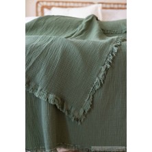 100 x 200 cm   Pamuk Müslin Tek Kişilik Yatak Örtüsü, Müslin Örtü, 4 Katlı Müslin Örtü, Müslin Battaniye