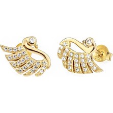 Masaliko Flamingo Gümüş Küpe SB1319, 925 Ayar Gümüş, Ithal Ürün