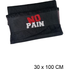 Spor Havlusu Fitness Gym Antrenman Golf Boks 2'li Sporcu Havlusu 30 x 100 cm  Nakışlı  Pamuklu Siyah
