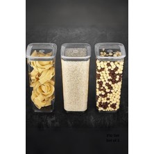 Mcreative Ahmet Sude Kare Saklama Kabı 3 x 1700 Ml, Şeffaf