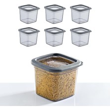 Mcreative 6'lı Set Skali Kare Saklama Kabı Antrasit 740 ml - Antrasit, Çok Amaçlı Saklama Kabı