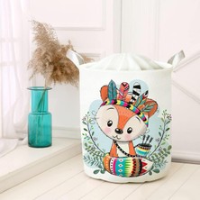 Amaçlı Oyuncak Saklama Kutusu Kirli Çamaşır Piknik Sepeti Katlanır Düzenleyici Keçe Model 00231