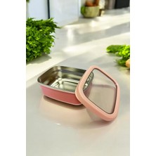 Mcreative Ahmet Dikdörtgen Saklama Kabı 1,40 L Pembe VP-930, Pembe
