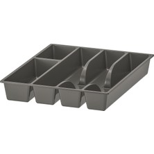 Mcreative Smäcker Çatal Bıçak Kutusu, Gri, 31 x 26 x 4  cm