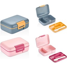 Mcreative Home 2 Katlı 1.6 Litre 3 Bölmeli Bento Öğle Yemeği Kutusu, Çatal Bıçak Kaşık Hediyeli, Bpa Içermeyen Pp Plastik Sefer Tası, Beslenme Kutusu, Dayanıklı ve Sağlıklı Lunch Box (Pembe)
