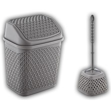 Mcreative Katre Çöp Kovası ve Klozet Fırçası Terra