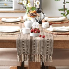 |  Pamuk Örme Runner 40 x 110  cm  (Koyu Kahve)