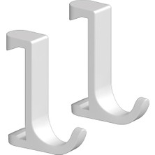 Mcreative Wallstoris Havlu Askısı, Delmeden Havlu Askısı, Dar, 2 Adet, Banyo Aksesuarı, Mat Beyaz