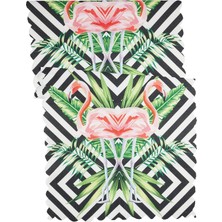 Home Dekor Flamingo Model Baskılı Runner