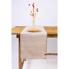 | Keten Görünümlü Runner 35 x 120  cm  (Bej)