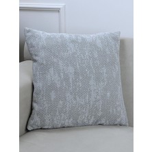 Home Herringbone Gri Renk Çizgi Desenli 45 x 45 Kırlent Kılıfı