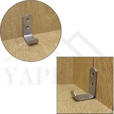 Mcreative 2 Ad. Çelik Portmanto Askı 30MM Gümüş - Metal Okul Çanta Masa Sıra Askısı - Modern Vestiyer Duvar Eşya Elbise Askısı - Max 50 kg Taşıma Kapasitesi