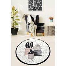 Home Three Cactus Djt Kaymaz Taban Dekoratif Halı, 100 x 100
