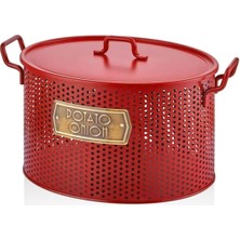 Mcreative & Soğan Saklama Kabı 2 Hazneli - Kırmızı