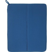 Bulaşık Kurutma Matı 44 x 36  cm  Yıkanabilir ve Dayanıklı-Mavi
