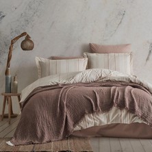 | Tissou | Çift KIŞILIK Pamuklu Muslin Pike Yatak Örtüsü Kahve