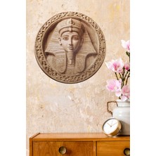 Ahşap Yakma Mısır Firavunu Duvar Dekoratif