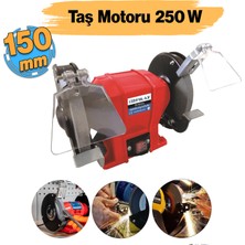 Elektrikli Bıçak Kesici Bileme Taş Motoru 150 mm Zımpara 250 Watt 3560 Devir Euromax EMX71003