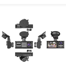 Techadres Araç Içi Hd Video Kayıt Cihazı (3 Kamera Lens Bir Arada)