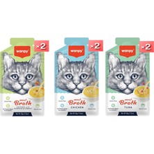 Wanpy Kedi Çorbası 12 adet Karışık Kedi Ödülü Maması 12X50 gr Kedi Maması