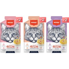 Wanpy Kedi Çorbası 12 adet Karışık Kedi Ödülü Maması 12X50 gr Kedi Maması