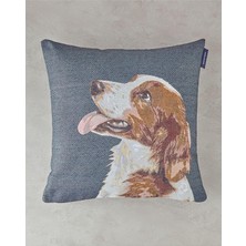 Home Breton Pamuk Polyester Dolgulu Kırlent Mavi