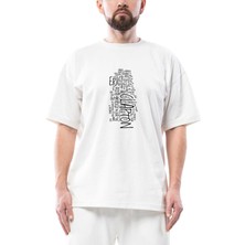 Eric Clapton Texts Oversize Beyaz Tişört