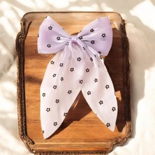 Çiçek Desenli Fiyonklu Kadın Pens Toka