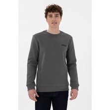 U.S. Polo Assn. Erkek Regular Fit Bisiklet Yaka Antrasit Sweatshirt 50292362-VR006