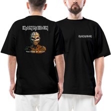 Iron Maiden The Book Of Souls Ön Arka Baskılı Siyah Oversize Tişört
