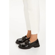 İnyola Shoes Kadın Toka Detaylı  Oxford Ayakkabı 4050