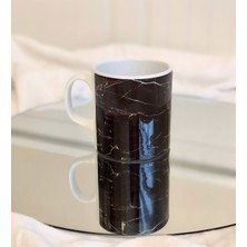 Giftmoda Siyah Mermer Tasarımlı Kupa