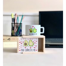 Giftmoda Beni Tamamlıyorsun Tasarımlı Ahşap Kutulu Kupa