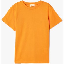 Koton Basic Tişört Kısa Kollu Pamuklu Turuncu Erkek Çocuk Günlük Stil Desensiz