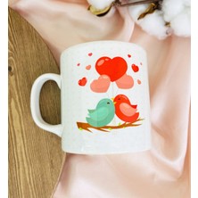 Giftmoda Sevgili Kuşlar Tasarımlı Kupa Bardak