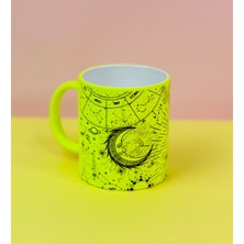 Giftmoda Tarot Ay Ve Güneş Tasarımlı Neon Kupa Bardak