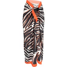 Zebra Fıamma Saten Pareo