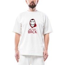 La Casa De Papel We Are Back Oversize Beyaz Tişört