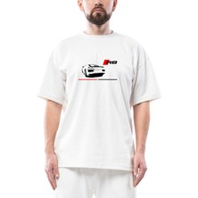 Audi R8 Oversize Beyaz Tişört