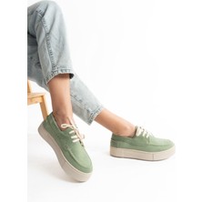 Kadın Süet Deri Bağcıklı Günlük Ayakkabı 4029