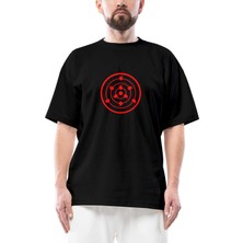 Rinne Sharingan Oversize Siyah Tişört